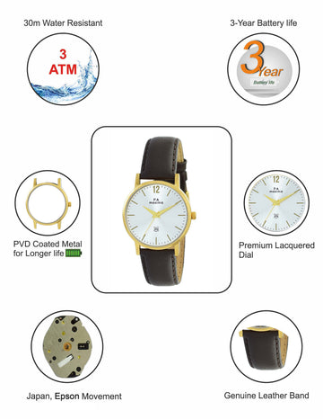 Maxima E-CO Men Silver Dial Analogue Watch - 56022LMGY